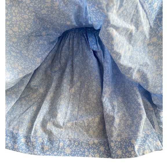 Edgehill Collection Girls Blue Floral Smocked Dress 6M Embroidered Ruffle Sleeve - Picture 4 of 6